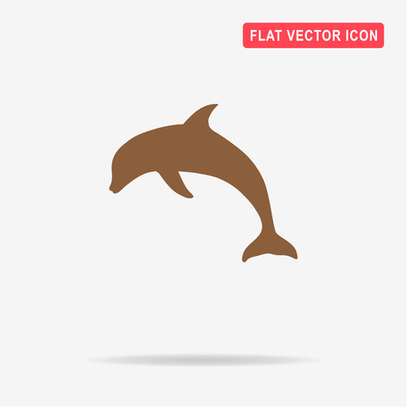 Dolphin icon. Vector concept illustration for design.のイラスト素材
