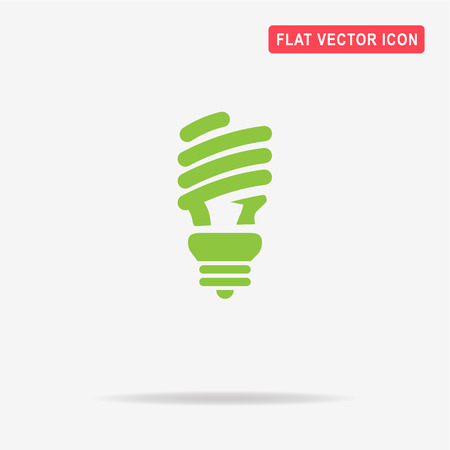 Fluorescent light bulb icon. Vector concept illustration for design.のイラスト素材