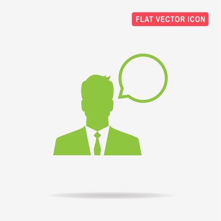 Chat icon. Vector concept illustration for design.のイラスト素材