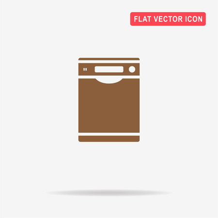 Dishwasher icon. Vector concept illustration for design.のイラスト素材