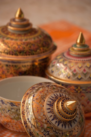 Benjarong,ceramic design from Thailandの写真素材