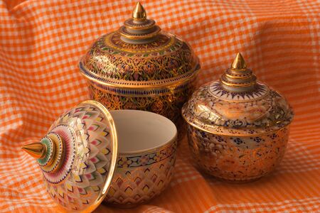 Benjarong,ceramic design from Thailandの写真素材