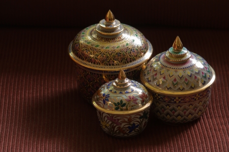 Benjarong,ceramic design from Thailandの写真素材