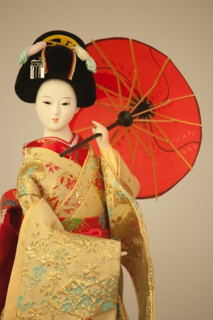 japanese geisha dollの写真素材