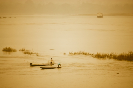 Natural view of Khong river in Chaingkhan, Thailand の写真素材