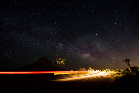 Milky Way in Joshua Tree National Parkの写真素材