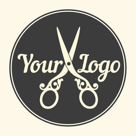 a hairdresser, beauty salon, barber shop or tailoring studio. Vector illustration.のイラスト素材