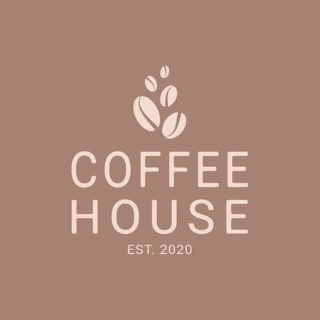 Logo template for a coffee shop, restaurant or cafe. Emblems, badges, stickers, banners. Coffee design elements.のイラスト素材