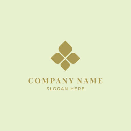 Logo for a beauty salon, spa, jewelry, cosmetics store or lingerie. Abstract sign for a company. Vector illustration.のイラスト素材