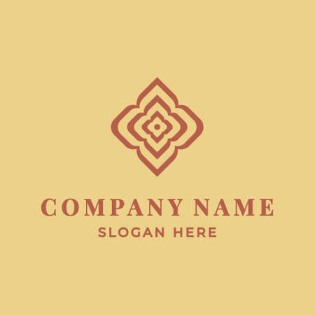 for a beauty salon, clothing store, cosmetics, spa complex, hotel or natural food store. Boho style icon. Vector sign for business.のイラスト素材