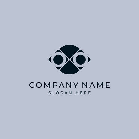 Logo for a company, a game store or a computer club. Brand mark for business. Vector image.のイラスト素材