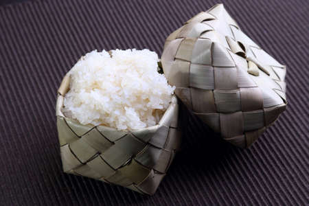 Sticky rice Glutinous rice in bamboo container kratipの写真素材