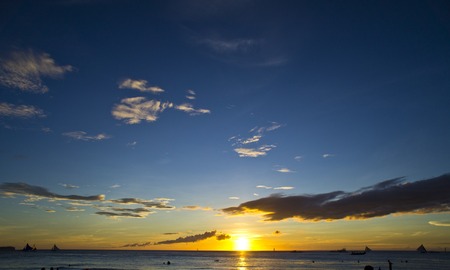 Sunset at, Boracay Island,, Philippinesの写真素材