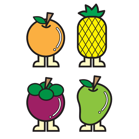 Fruit icons colorのイラスト素材