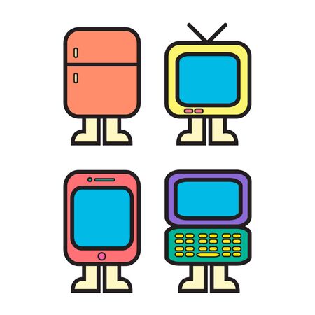 Electronic icons colorのイラスト素材