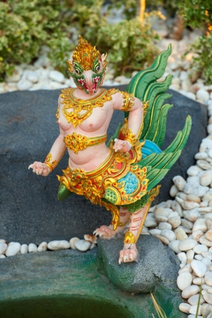 Thai Creatures statue from legend of Himmapan Mysterious forest  Decorations around The royal crematorium of HRH Princess Bejaratana Rajasuda at Sanam Luangのeditorial素材
