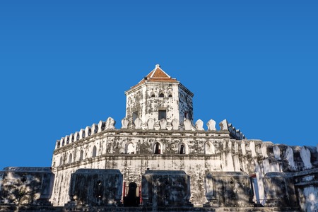 Phra Sumen Fort Bangkok, Thailand. It is the hexagonal-shape concrete fort built in the reign of King Rama I. It is one of two forts that have survived modernizationの写真素材