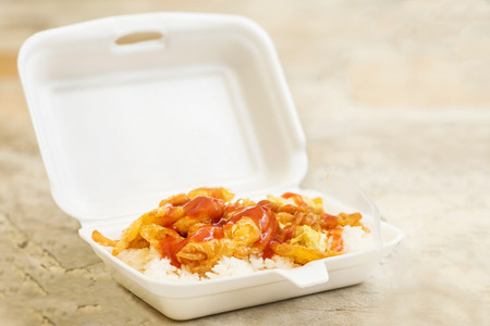 Boxes - foam food container with copy space