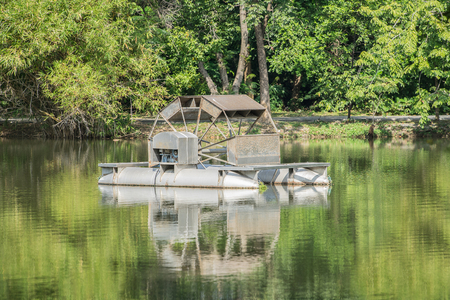 water mill making good water environmentの写真素材