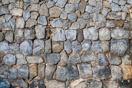 big stone wall background textureの写真素材