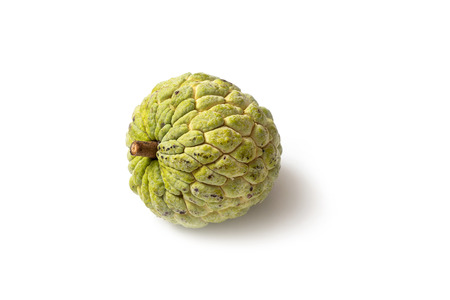 custard apple isolated on white backgroundの写真素材