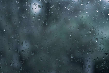 drops of autumn rain on the window