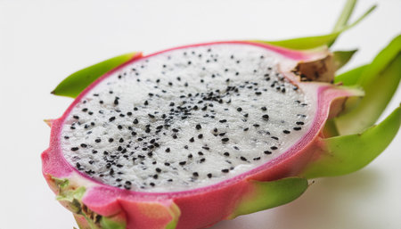 Pitaya or Dragon fruit on white background with copy space.の素材