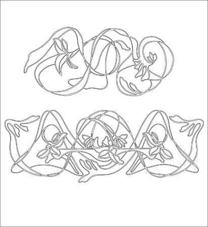 A Vector illustration decorative Flower Art,のイラスト素材