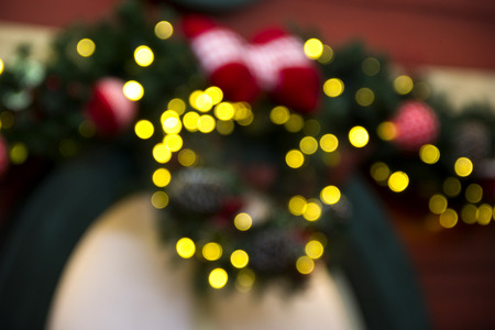 Blurry christmas lights abstract background.の写真素材