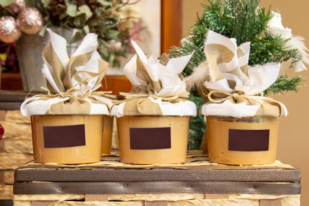 Traditional Brazilian sweet called dulce de leche, in cream inside the jar.