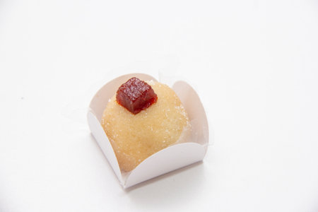 Party candy made from nest and guava milk. White backgoundの写真素材