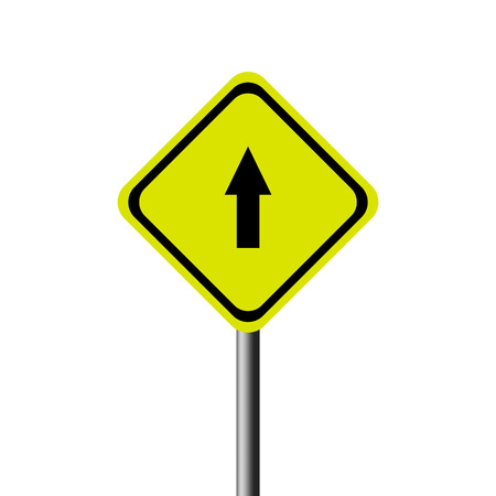 yellow road signsの写真素材