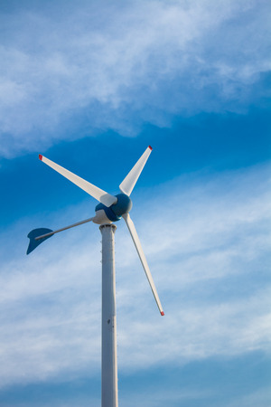 wind turbine and blue skyの写真素材