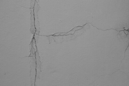 Crack wall outside the buildingの写真素材