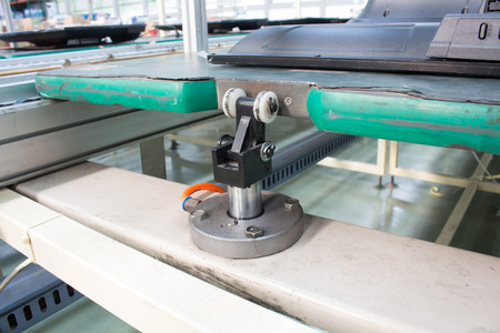 Pneumatic cylinders use on production line in industryの写真素材