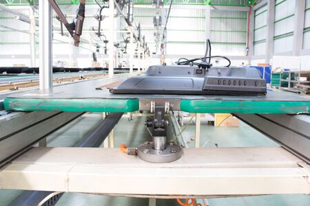 Pneumatic cylinders use on production line in industryの写真素材