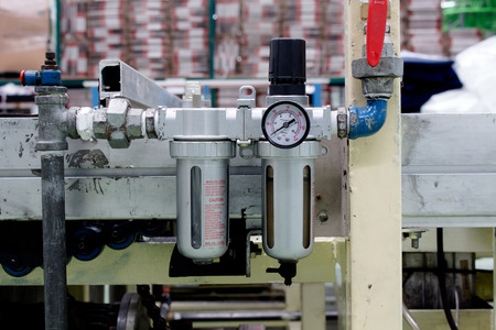 The air filter used in pneumatic systemの写真素材