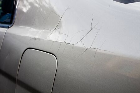 damage of color texture on car.