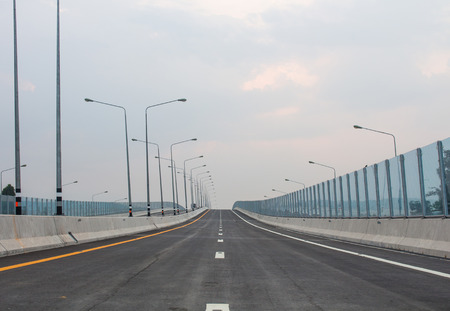 The project new road construction from Motorway No.7 to Laem Chabang Port, Thailandの写真素材