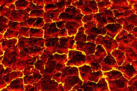The lava drought in dry ground, Concept lava drought.の写真素材