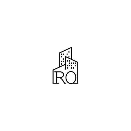 RO line concept logo in high quality professional design that will be best for companies related to real estateの写真素材