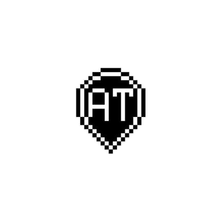 AT creative letter logo design concept for sale in high quality professional design that will print well across any print mediaの写真素材