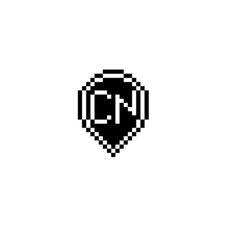 CN creative letter logo design concept for sale in high quality professional design that will print well across any print mediaの写真素材