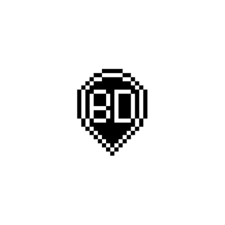 BD creative letter logo design concept for sale in high quality professional design that will print well across any print mediaの写真素材