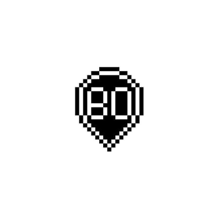 BO creative letter logo design concept for sale in high quality professional design that will print well across any print mediaの写真素材