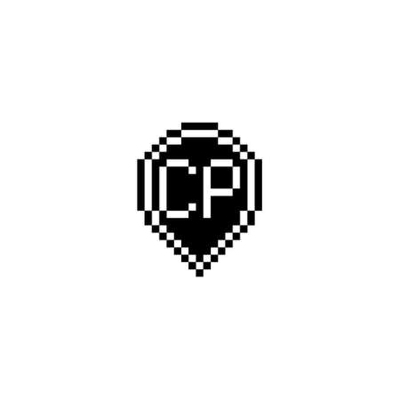 CP creative letter logo design concept for sale in high quality professional design that will print well across any print mediaの写真素材