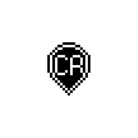 CR creative letter logo design concept for sale in high quality professional design that will print well across any print mediaの写真素材
