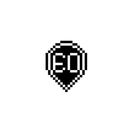 EO creative letter logo design concept for sale in high quality professional design that will print well across any print mediaの写真素材