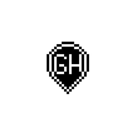 GH creative letter logo design concept for sale in high quality professional design that will print well across any print mediaの写真素材