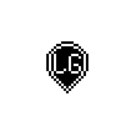 LG creative letter logo design concept for sale in high quality professional design that will print well across any print mediaの写真素材